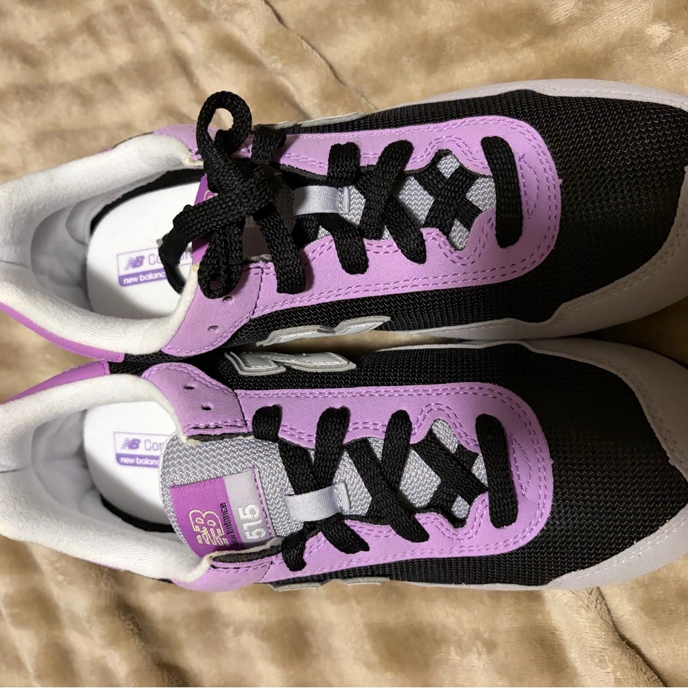 New Balance Girl’s Black and Lavender Sneakers